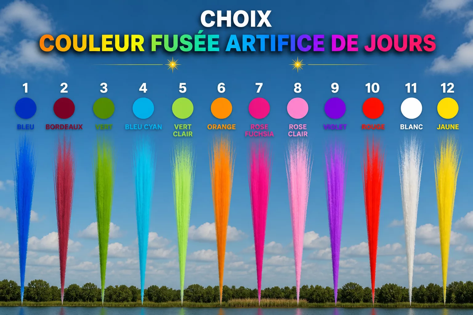 Effets pyrotechniques de mariage