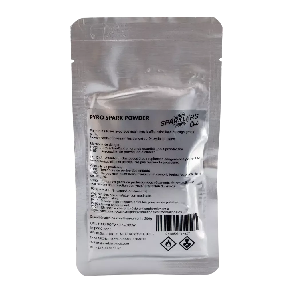 Poudre étincelle froide